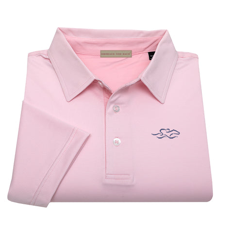 Silky Smooth Eco Polo- Pink/White Thin Stripe