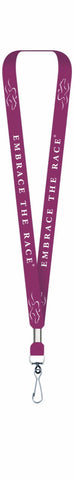 EMBRACE THE RACE® Lanyard Ticket Holder - Cardinal