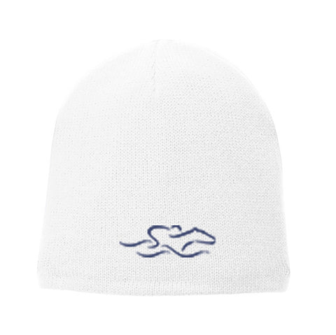 EMBRACE THE RACE® Fleece Lined Beanie Hat - White