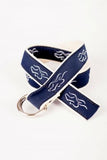 Womens Signature Ribbon Belt - Navy