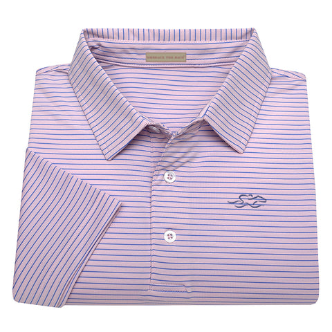 Silky Smooth Eco Polo Pink Stripe - Pink  with Purple