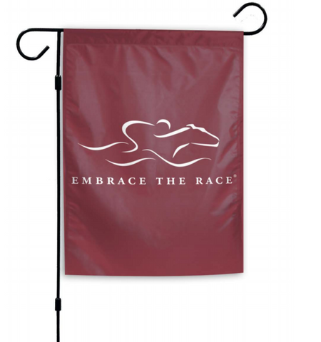 Signature EMBRACE THE RACE® Horse Racing Garden Flag
