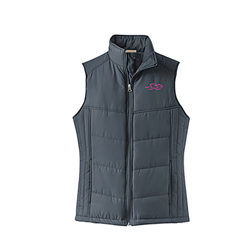Equestrian Inspired Quilted Vest-Slate