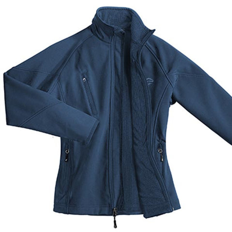 Womens Soft Shell Textured Jacket - Blue