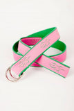 Womens Signature Ribbon Belt - Pink